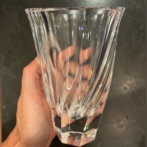 Orrefors Leaded Crystal Vase Medium Sized Made in Sweden